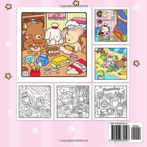 Cozy Friends: Coloring Book for Adults and Teens Featuring Super Cute Animal Characters with Easy and Simple Designs for Relaxation