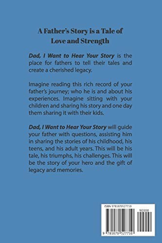 Back cover of the book titled 'A Father's Story is a Tale of Love and Strength'.